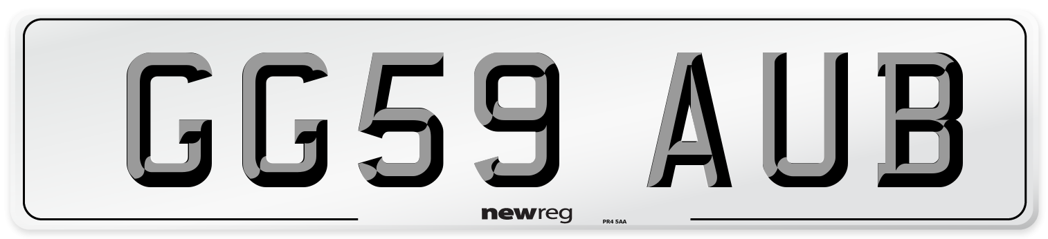 GG59 AUB Number Plate from New Reg